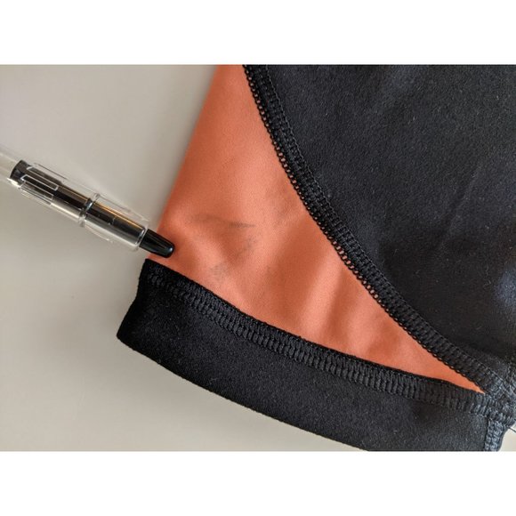 Nux Pull-On Capri Yoga Leggings S Workout Training Black/Orange - Picture 6 of 14